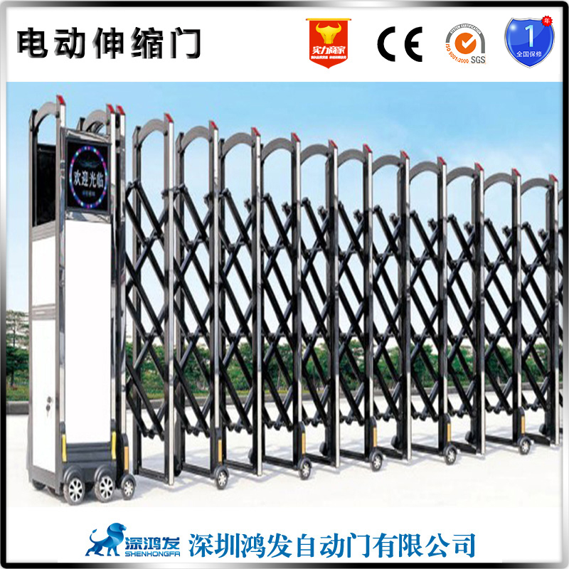 铝合金伸缩门图片